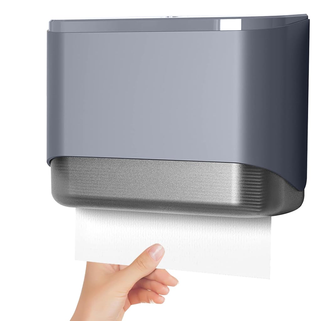 ORTIZA Paper Towel Dispenser Wall Mount, Dispenser Hotel Bathroom Paper Towel Dispenser with Lock Self Adhesive Wall Mount Large Capacity Paper Towel Dispenser for Home, Office, Public Area, Hotel ORTIZA Paper Towel Dispenser Wall Mount, Dispenser Hotel Bathroom Paper Towel Dispenser with Lock Self Adhesive Wall Mount Large Capacity Paper Towel Dispenser for Home, Office, Public Area, Hotel